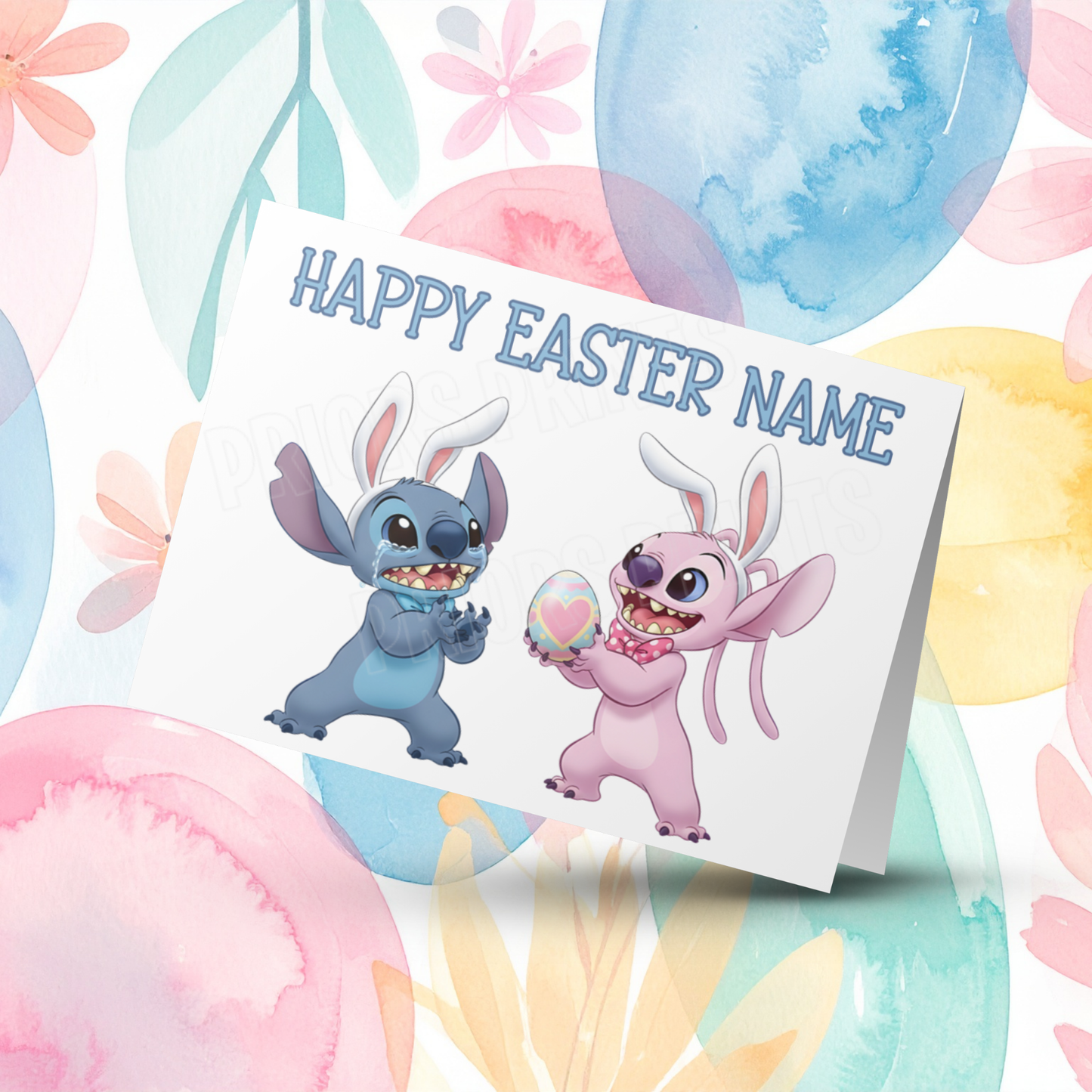 Stitch Personalised Easter Card