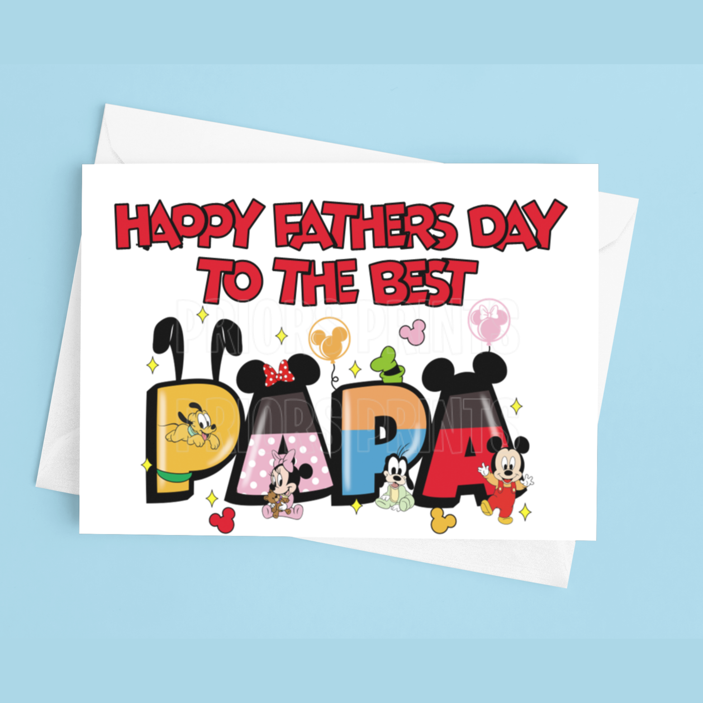 Fathers Day Card Mixed Character- To the best Dad or Papa