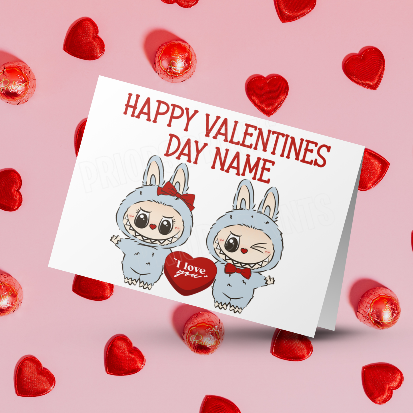 Personalised Labubu Valentines Day Card 2