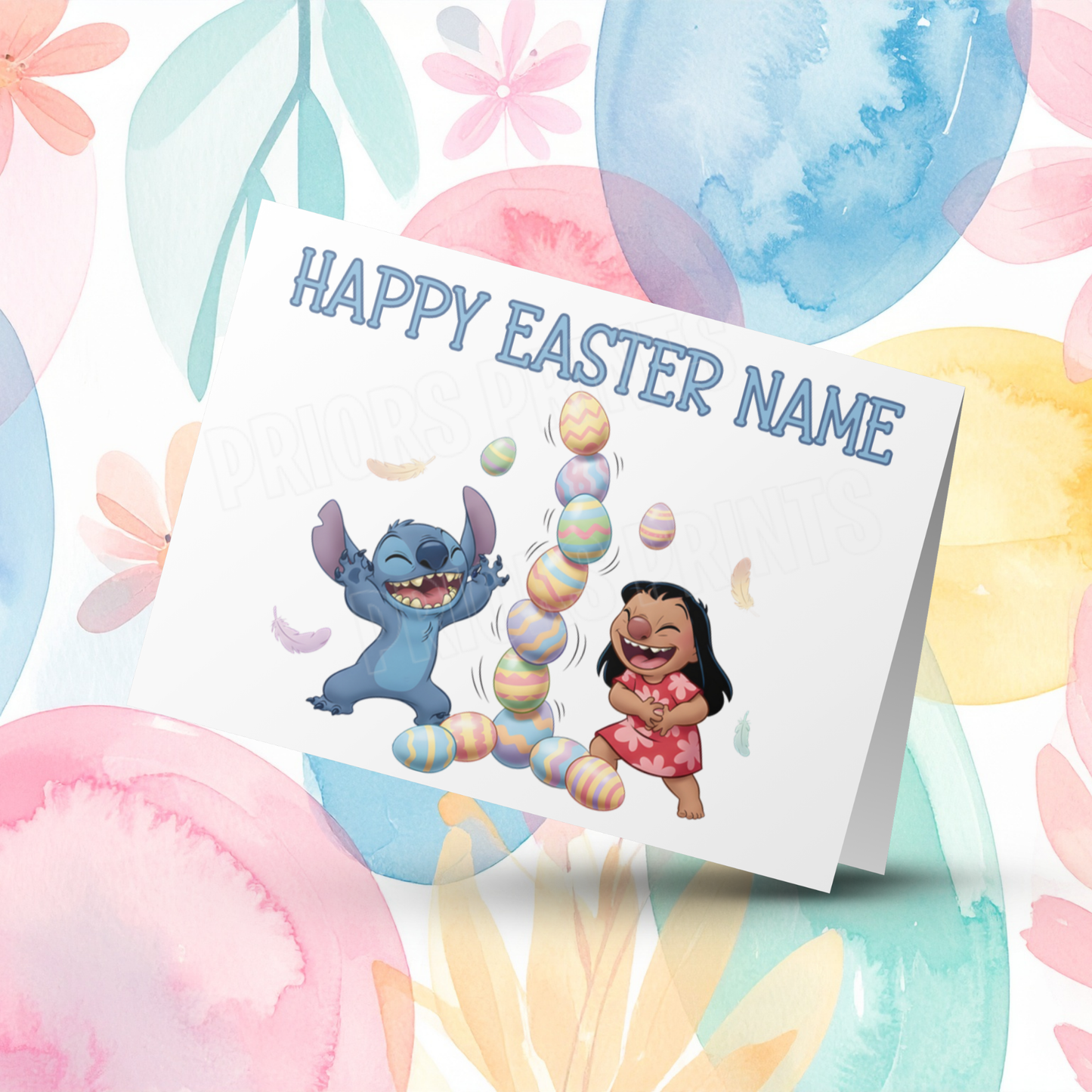 Stitch Personalised Easter Card