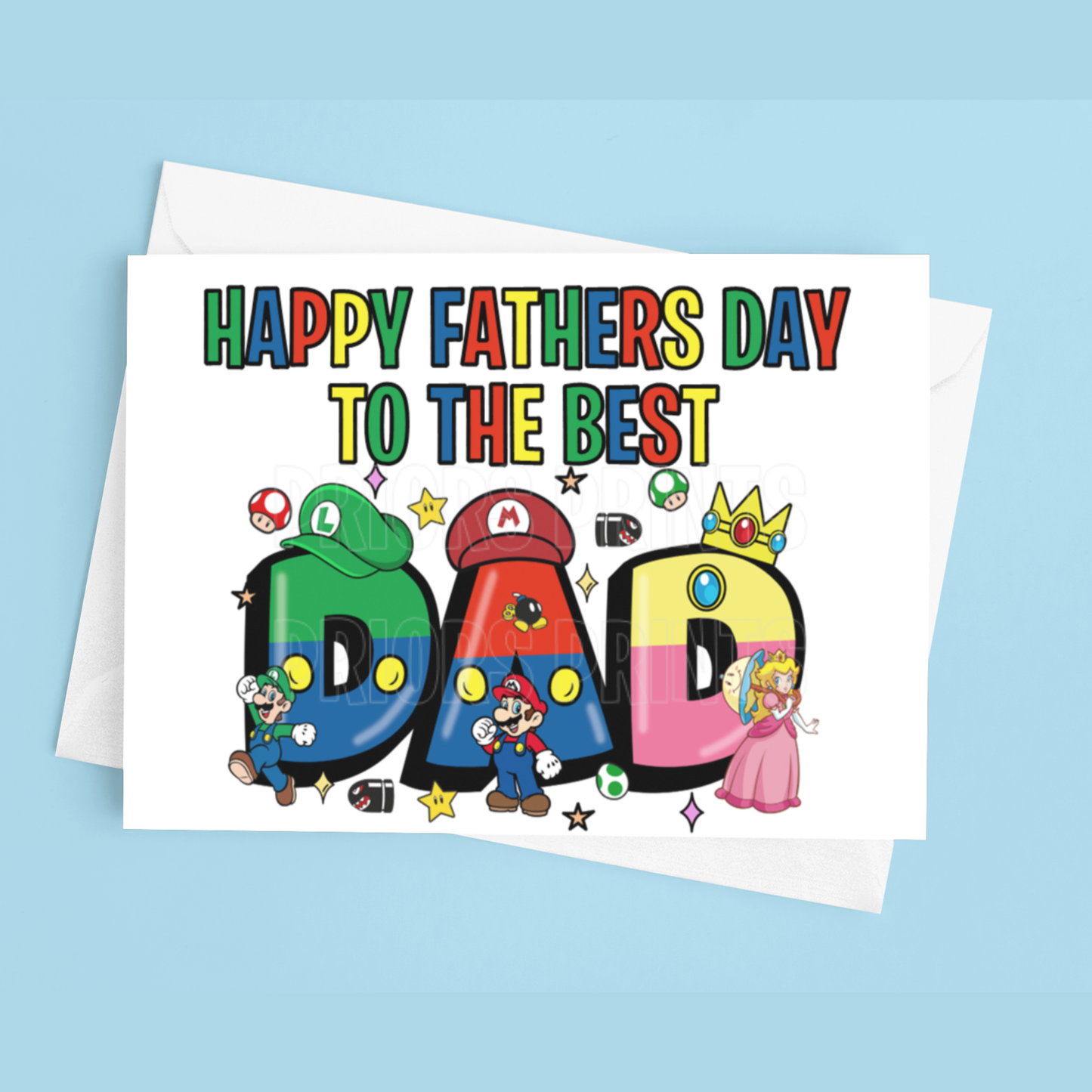 Fathers Day Card Mixed Character- To the best Dad or Papa