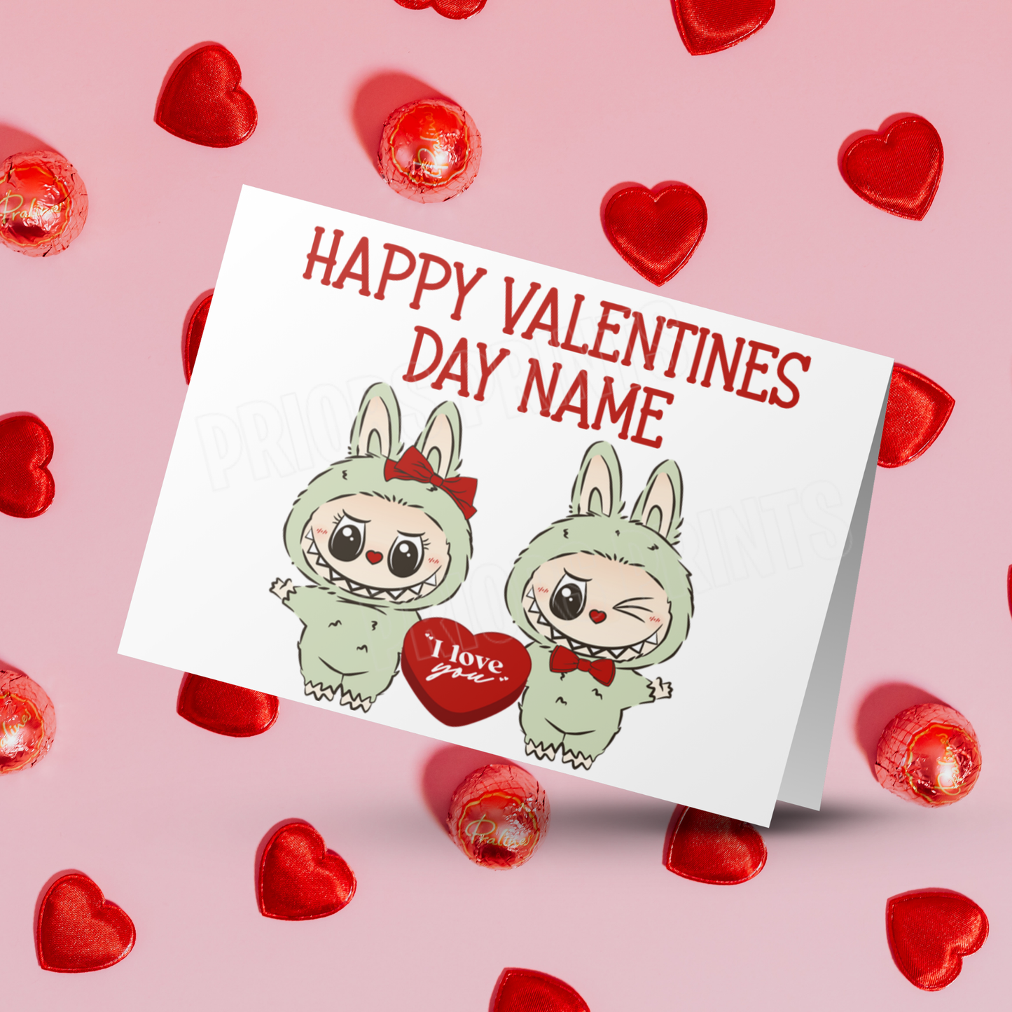 Personalised Labubu Valentines Day Card 2