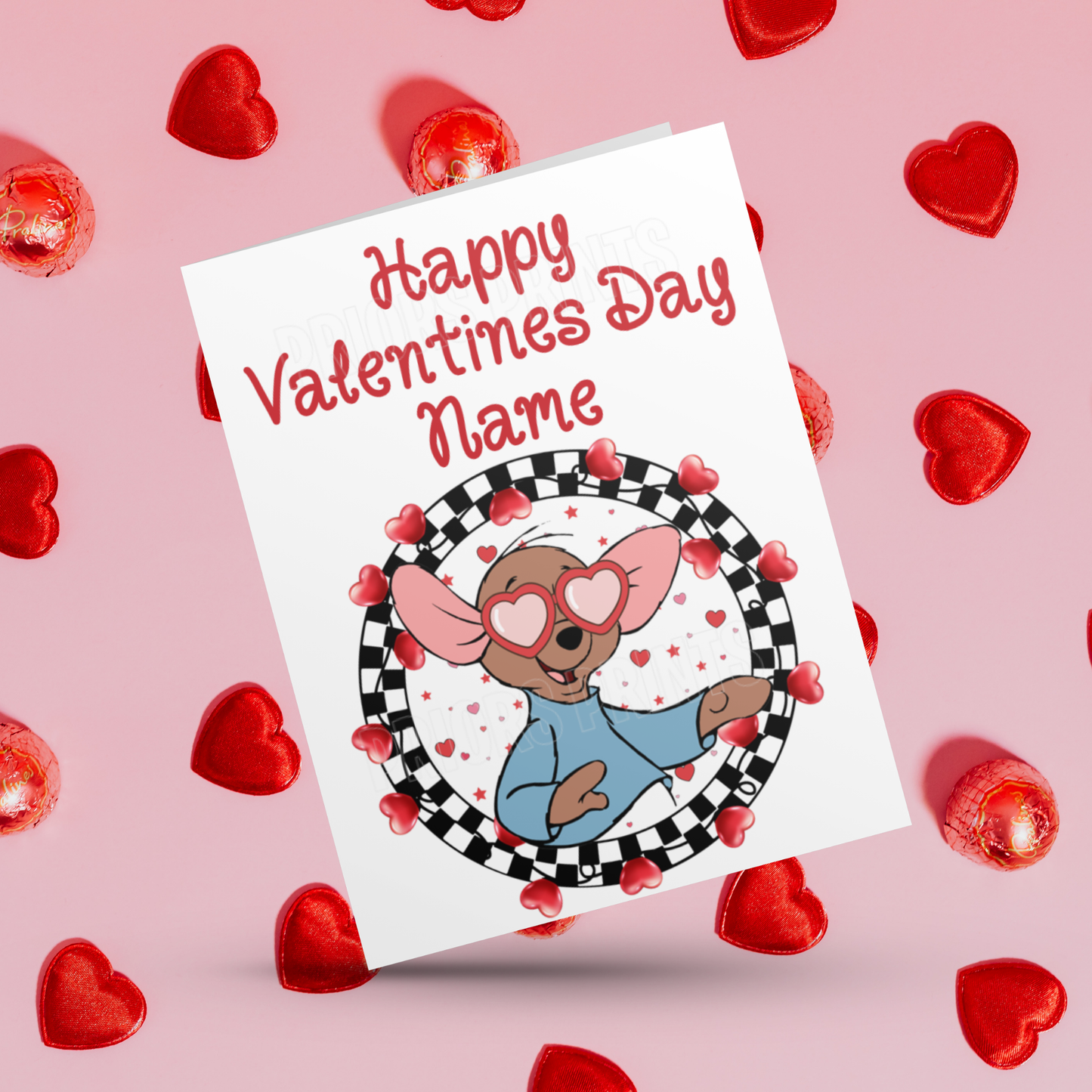 Disney Character Personalised Valentines Day Card 2 I Minnie I Mickey I Winnie The Pooh I Lion King I Lady & The Tramp I Dumbo I Pluto