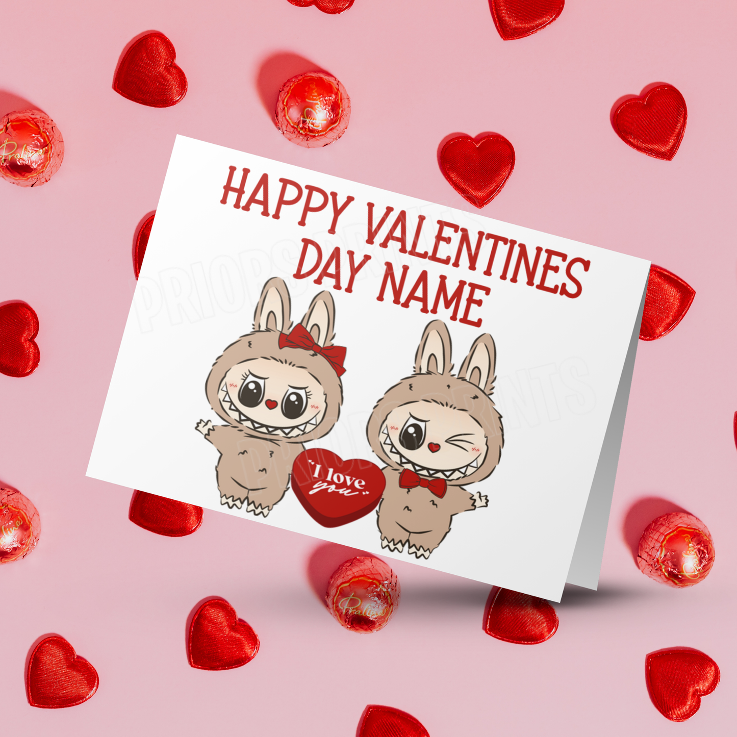 Personalised Labubu Valentines Day Card 2