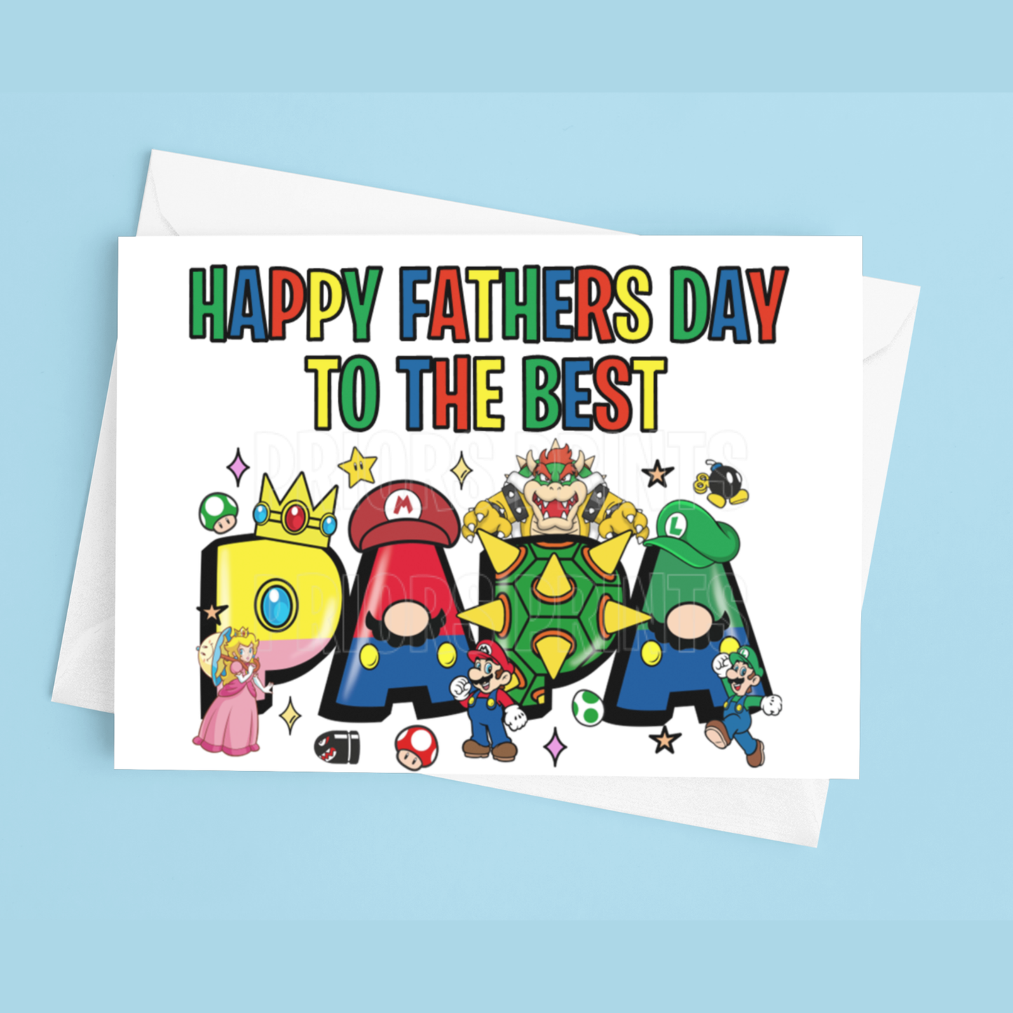 Fathers Day Card Mixed Character- To the best Dad or Papa