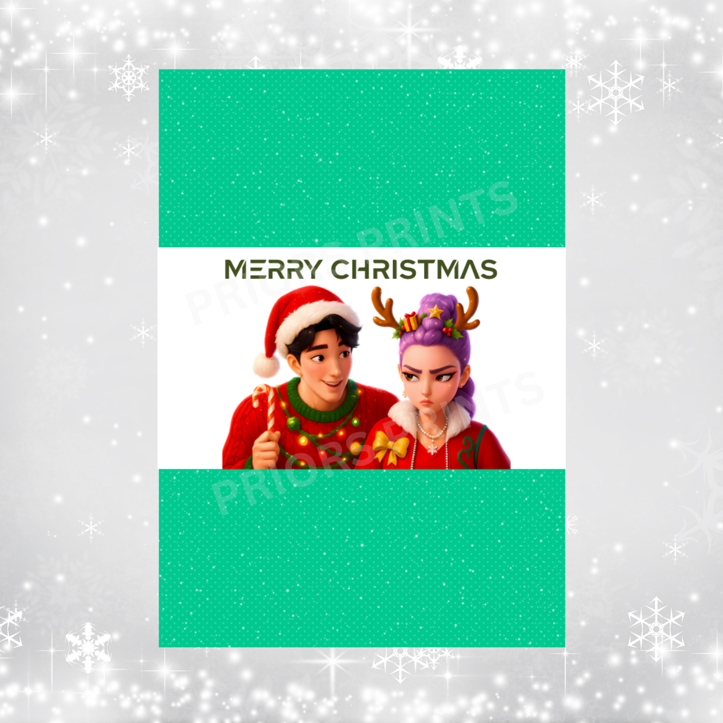 K Pop Demon Hunter Christmas Chocolate Bar Wrapper