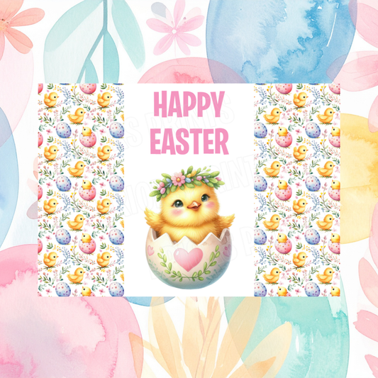 Cute Chick Easter Chocolate Bar Wrapper