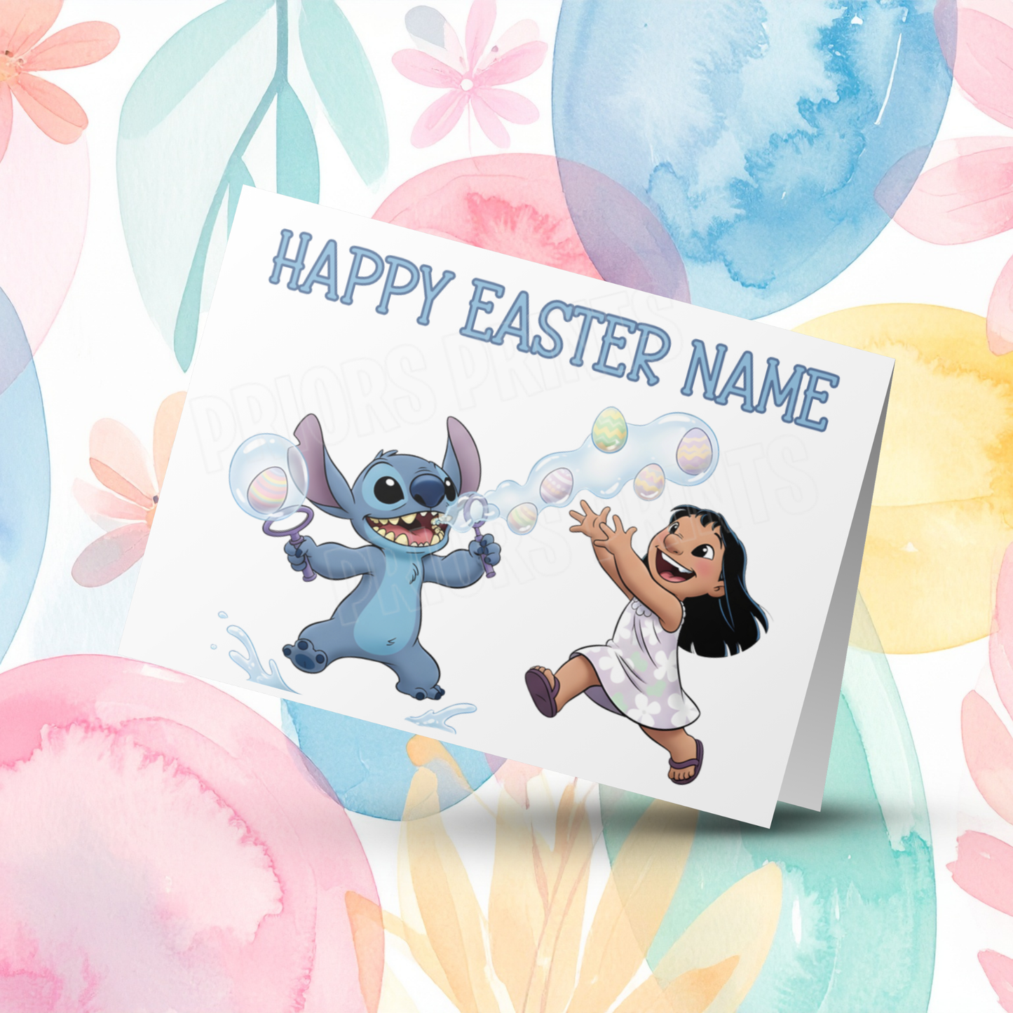 Stitch Personalised Easter Card
