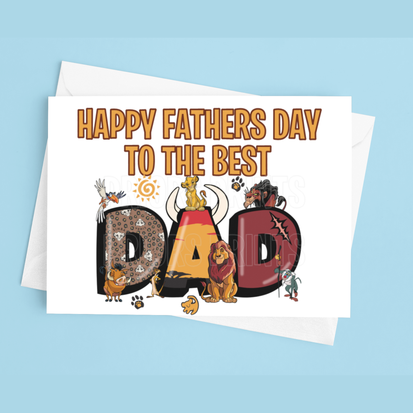 Fathers Day Card Mixed Character- To the best Dad or Papa