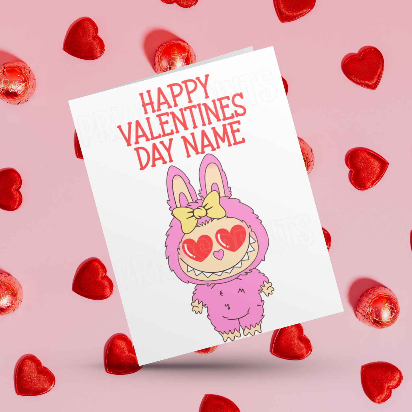 Personalised Labubu Valentines Day Card