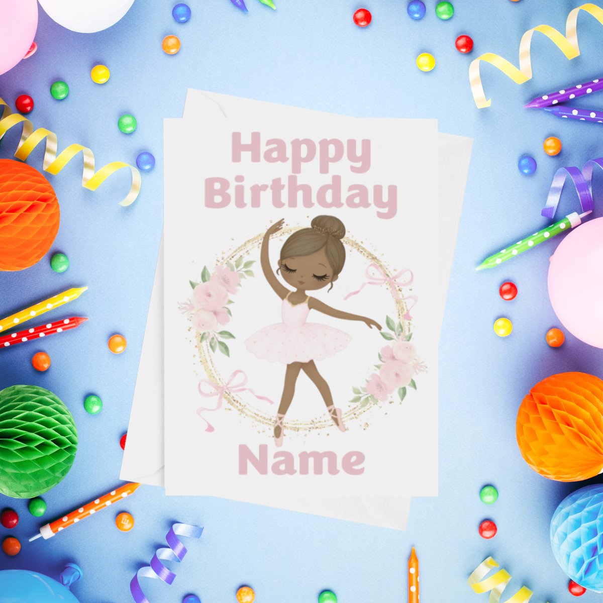 Ballerina Personalised Birthday Card
