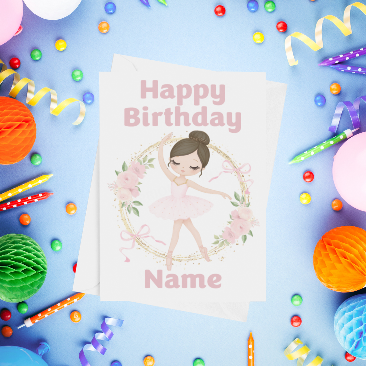Ballerina Personalised Birthday Card