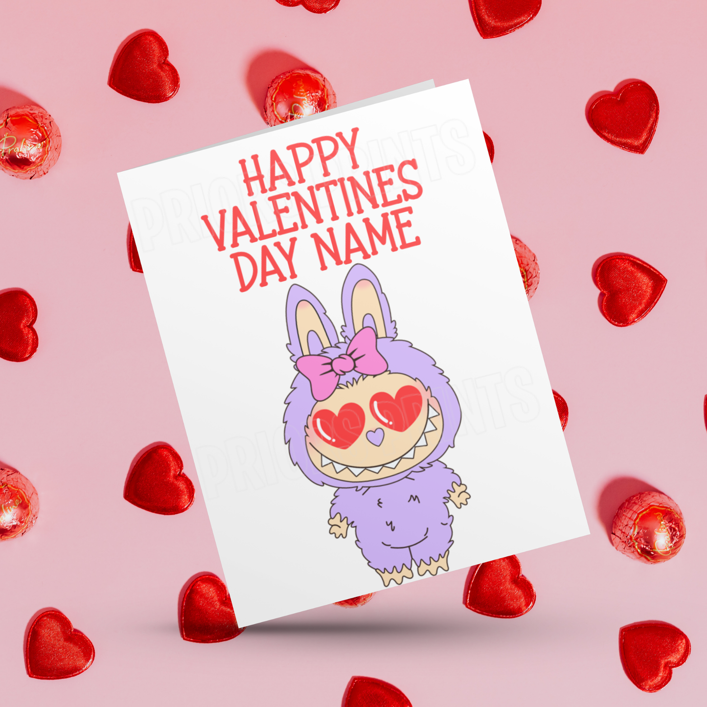 Personalised Labubu Valentines Day Card