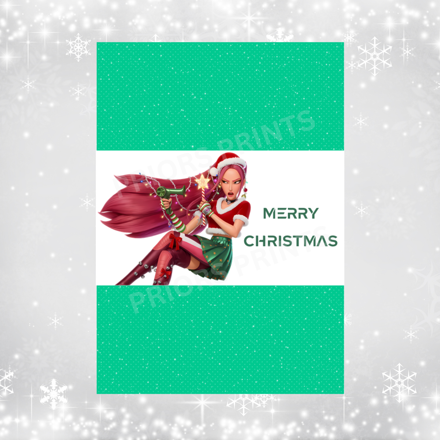 K Pop Demon Hunter Christmas Chocolate Bar Wrapper