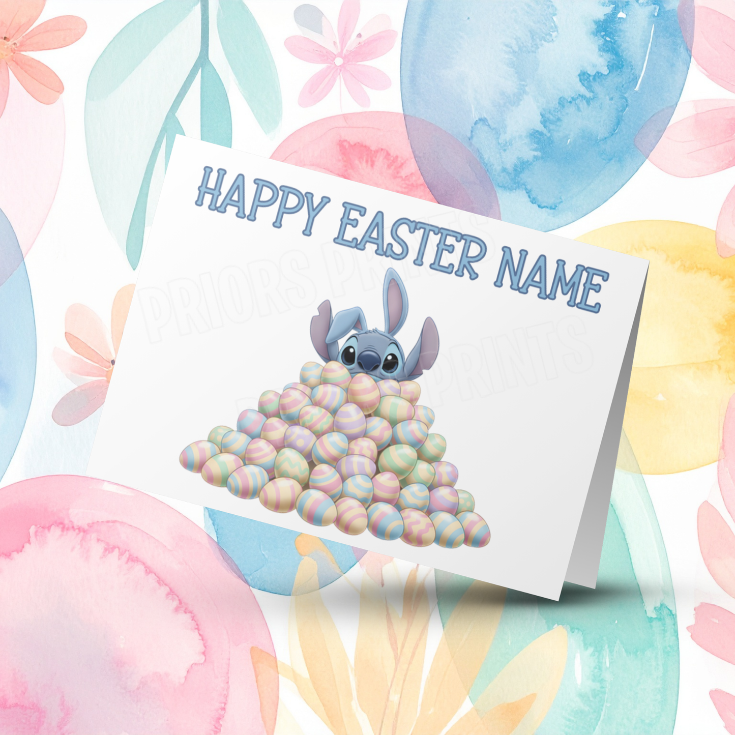 Stitch Personalised Easter Card