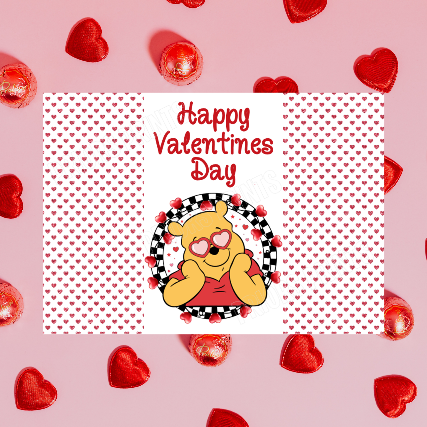 Disney Character Personalised Valentines Day Chocolate Bar Wrappers 2 I Minnie I Mickey I Winnie The Pooh I Lion King I Lady & The Tramp I Dumbo I Pluto