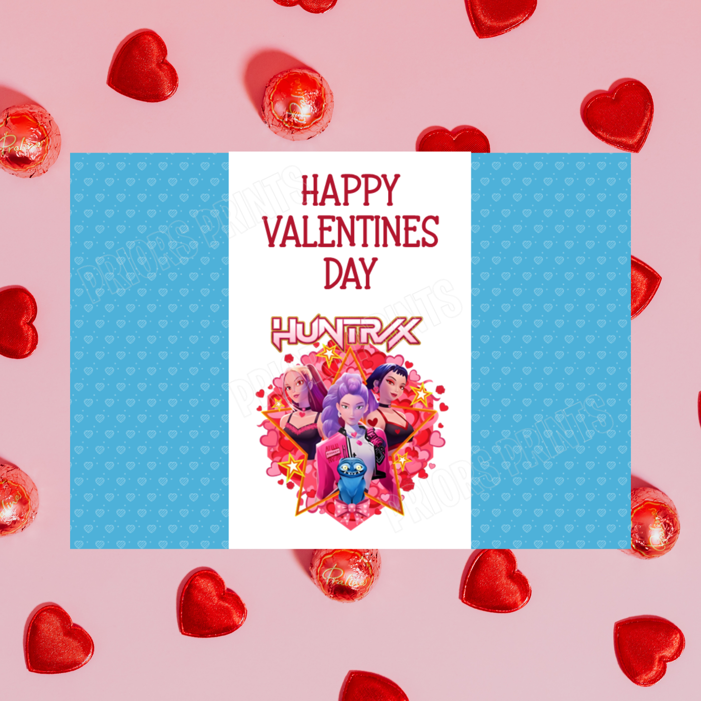 K-Pop demon Hunters Valentines Chocolate Bar Wrapper I K Pop demon Hunters I Rumi I Zoey I Mira I Huntrix I Saja Boys I Jinu I Romance