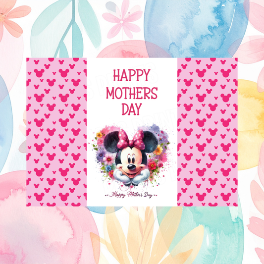 Minnie Mouse Happy Mothers Day Chocolate Bar Wrapper