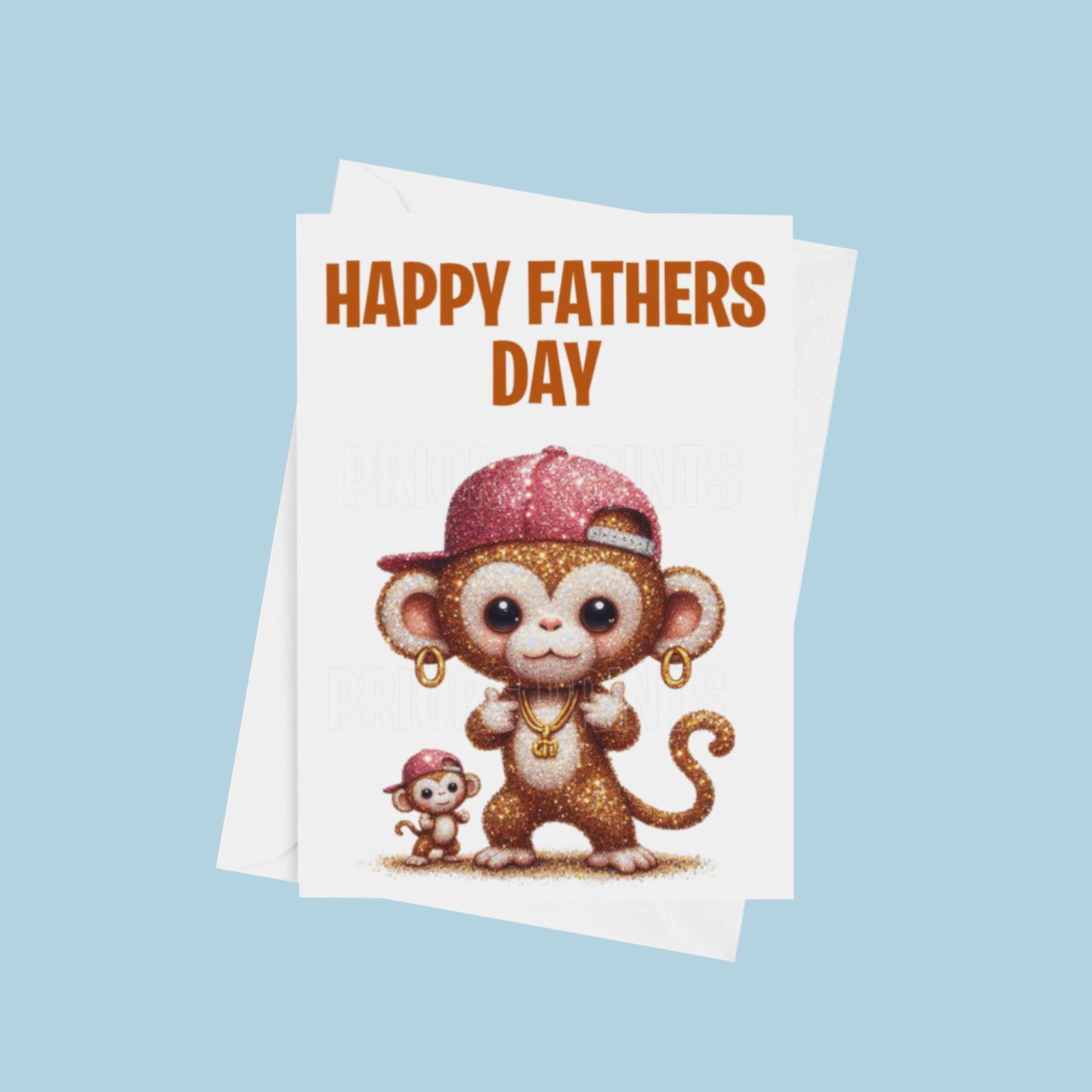 Father & Child Cool Animals Happy Fathers Day Card