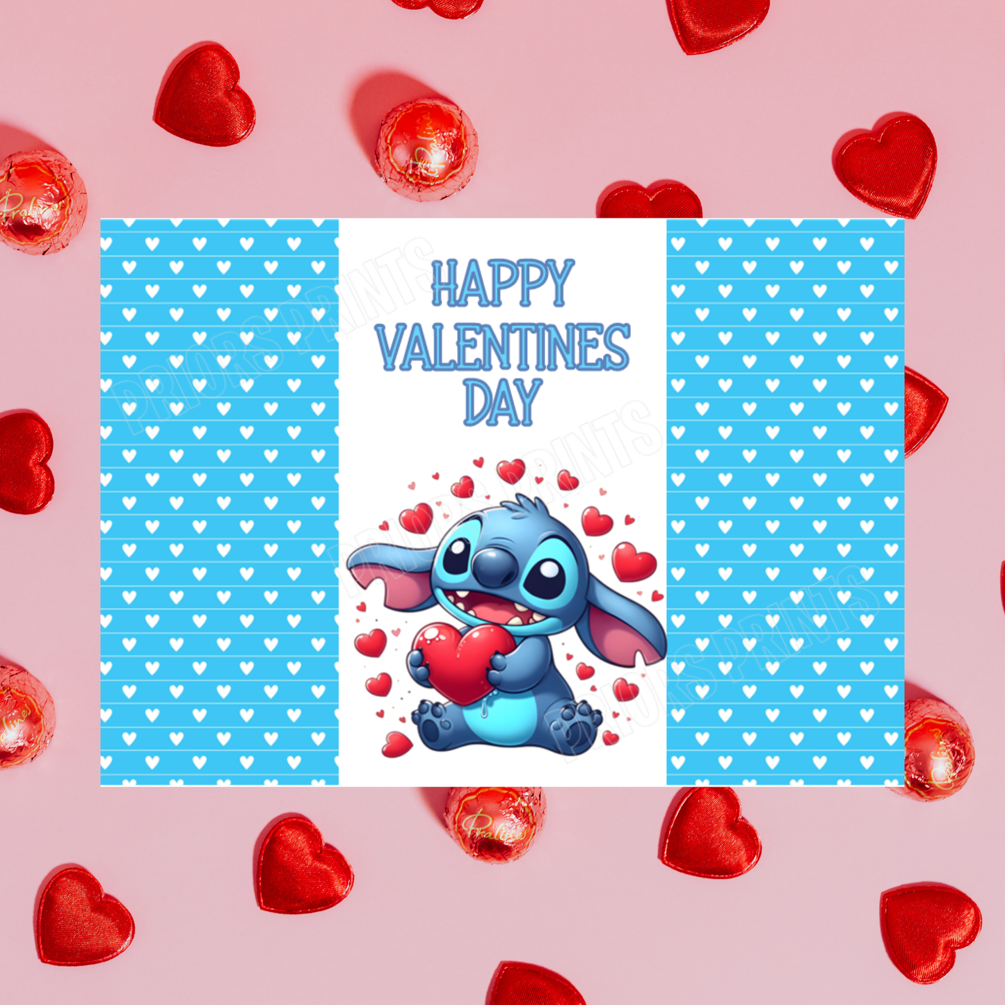 Lilo & Stitch Valentines Day Chocolate Bar Wrappers 2 I Stitch I Angel