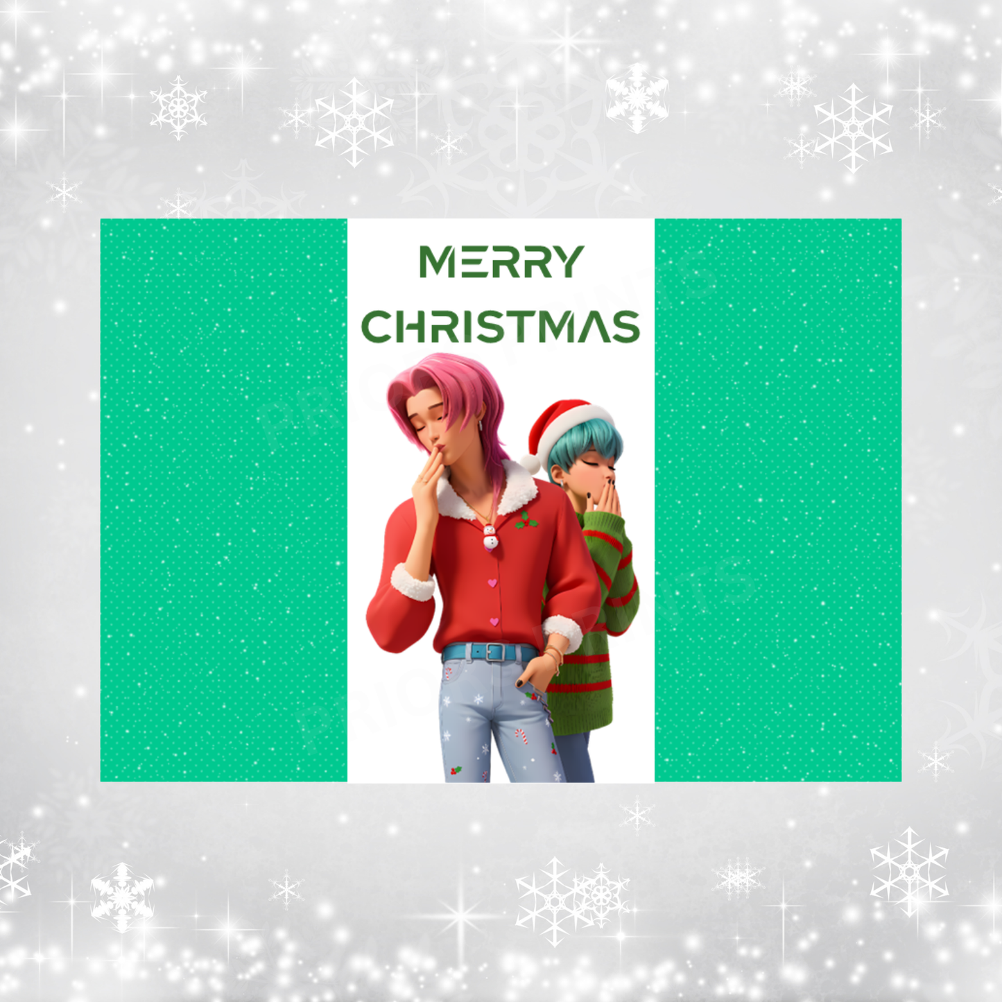 K Pop Demon Hunter Christmas Chocolate Bar Wrapper
