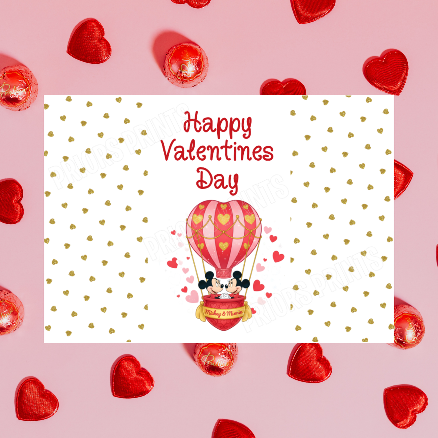Mickey Mouse & Friends Valentines Day Chocolate Bar Wrappers I Mickey Mouse I Minnie Mouse I Donald Duck I Daisy Duck