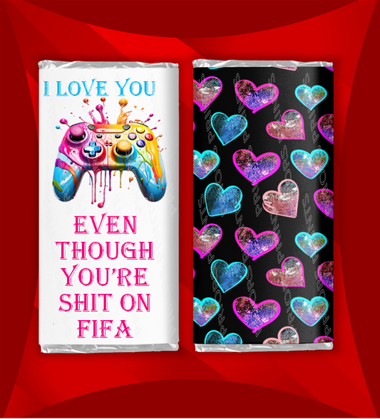 Offensive Gamer Valentines Chocolate Bar Wrappers