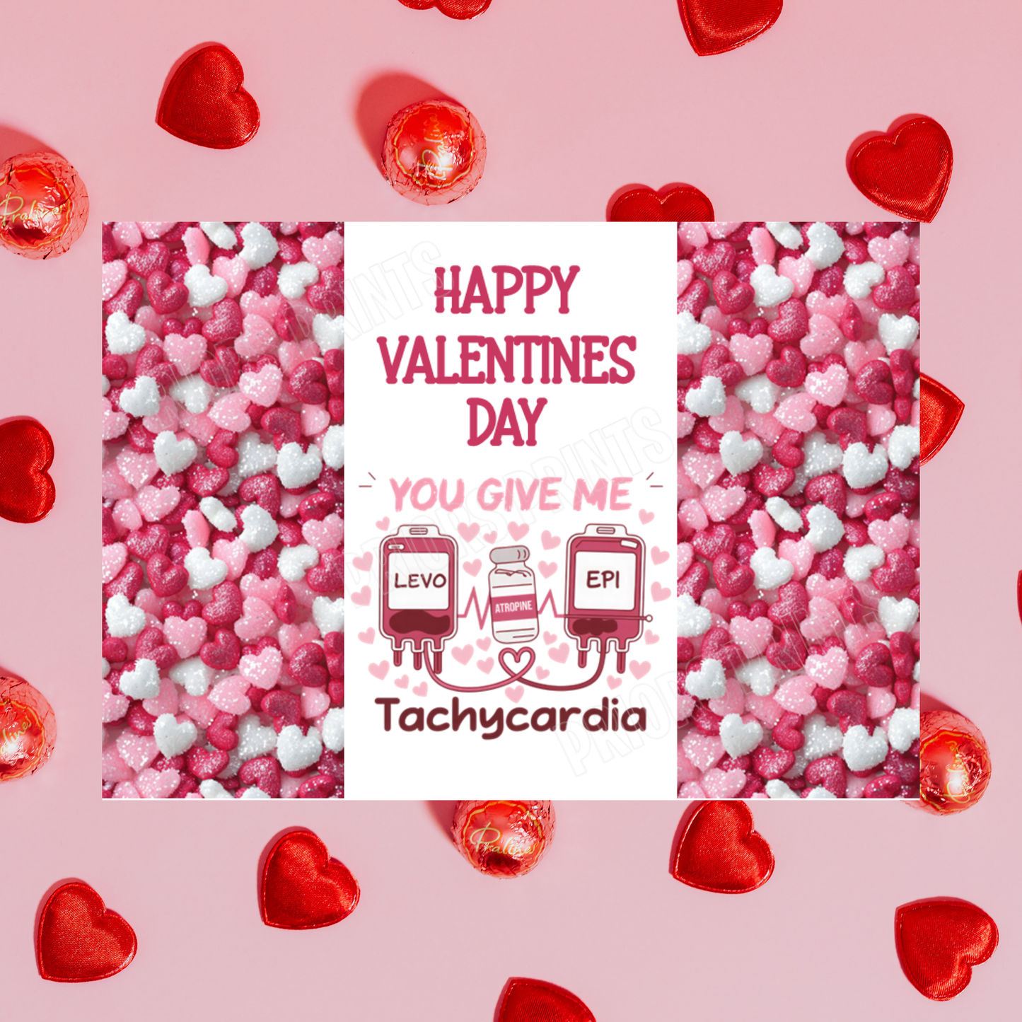 Happy Valentines Chocolate Bar Wrappers for Nurse Doctor Paramedic Midwife Medical