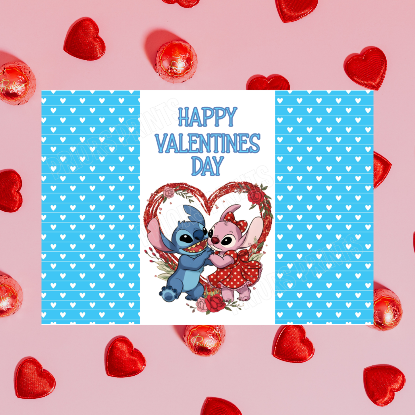 Lilo & Stitch Valentines Day Chocolate Bar Wrappers I Stitch I Angel