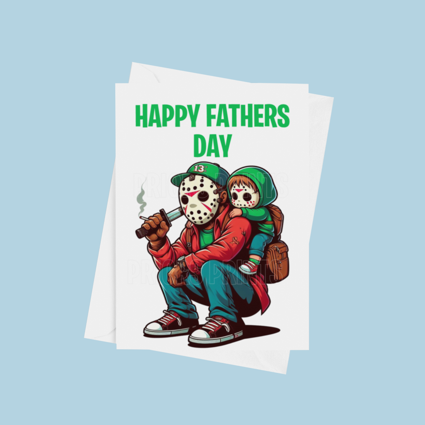 Character and Child Happy Fathers Day Card