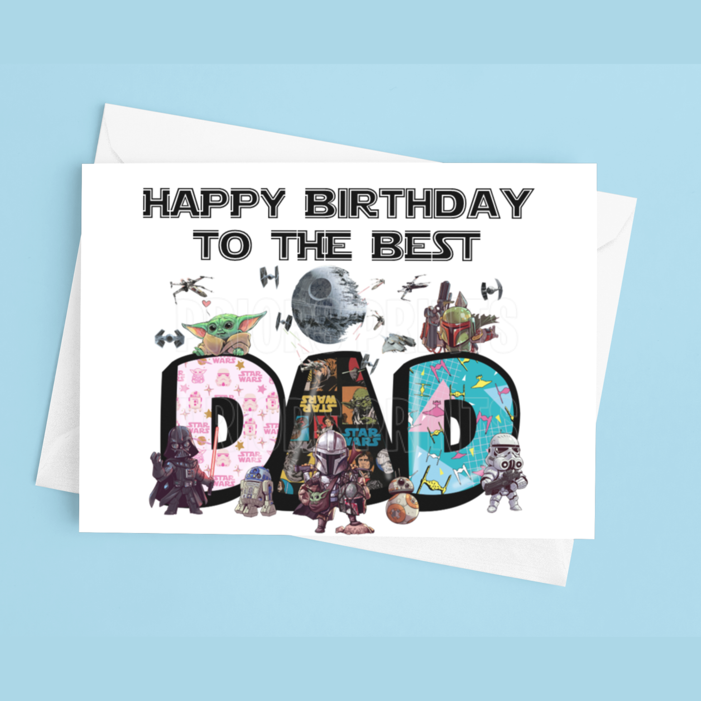 Happy Birthday Mixed Character- To the best Dad or Papa