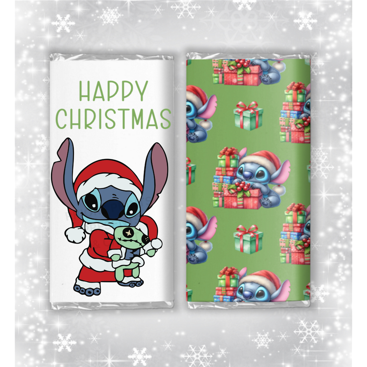 Stitch Christmas Chocolate Bar Wrapper