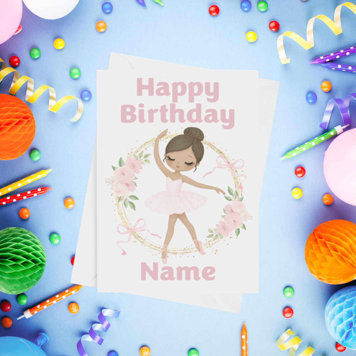Ballerina Personalised Birthday Card