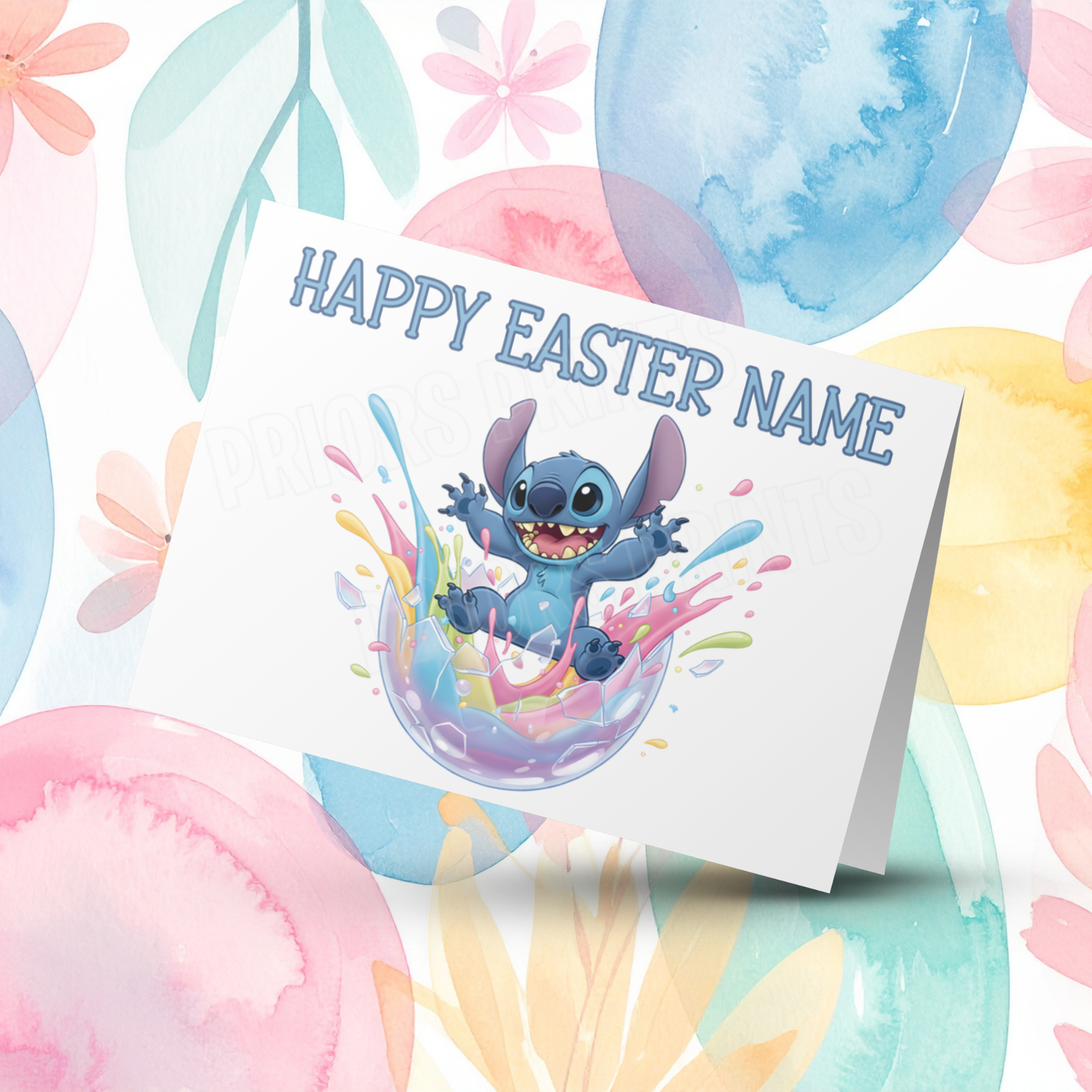 Stitch Personalised Easter Card