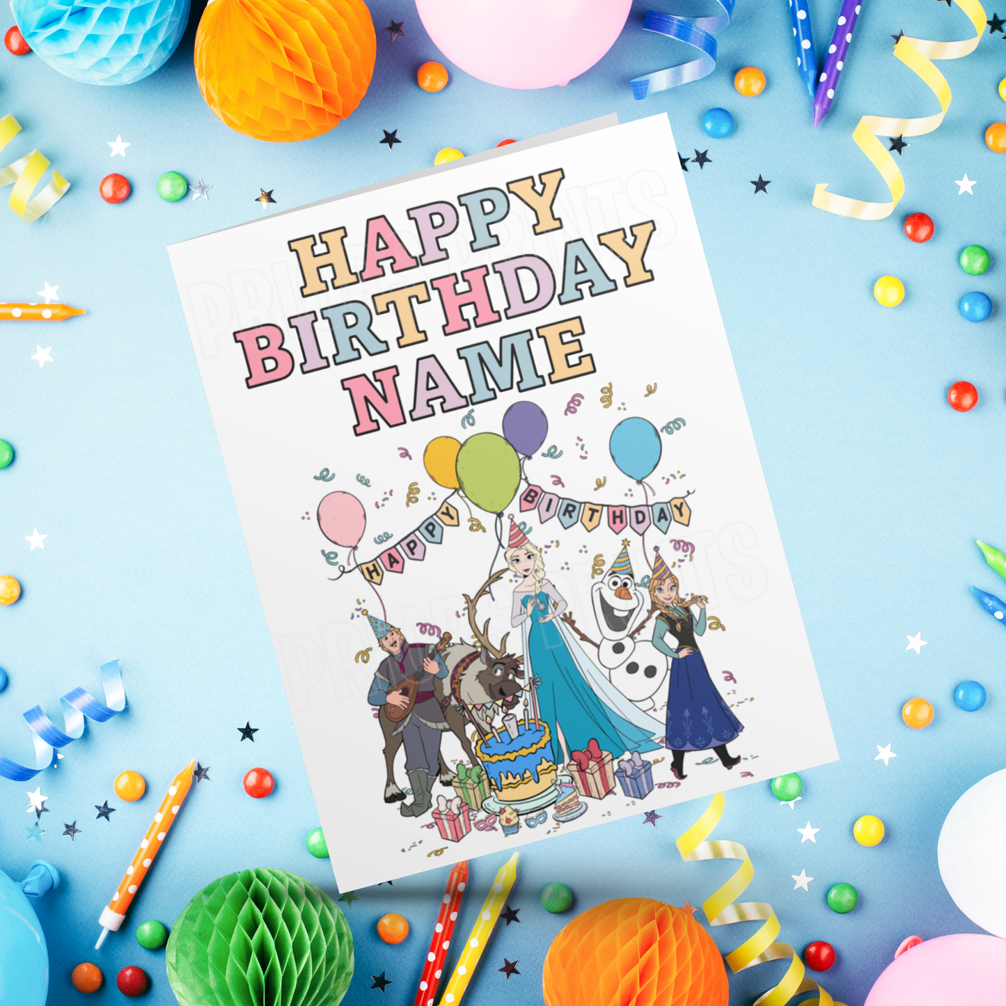 Mixed Disney Characters Personalised Birthday Card I Aladdin I Beauty & The Beast I Cars I Stitch I Princess I Mickey I Inside Out I Spidey