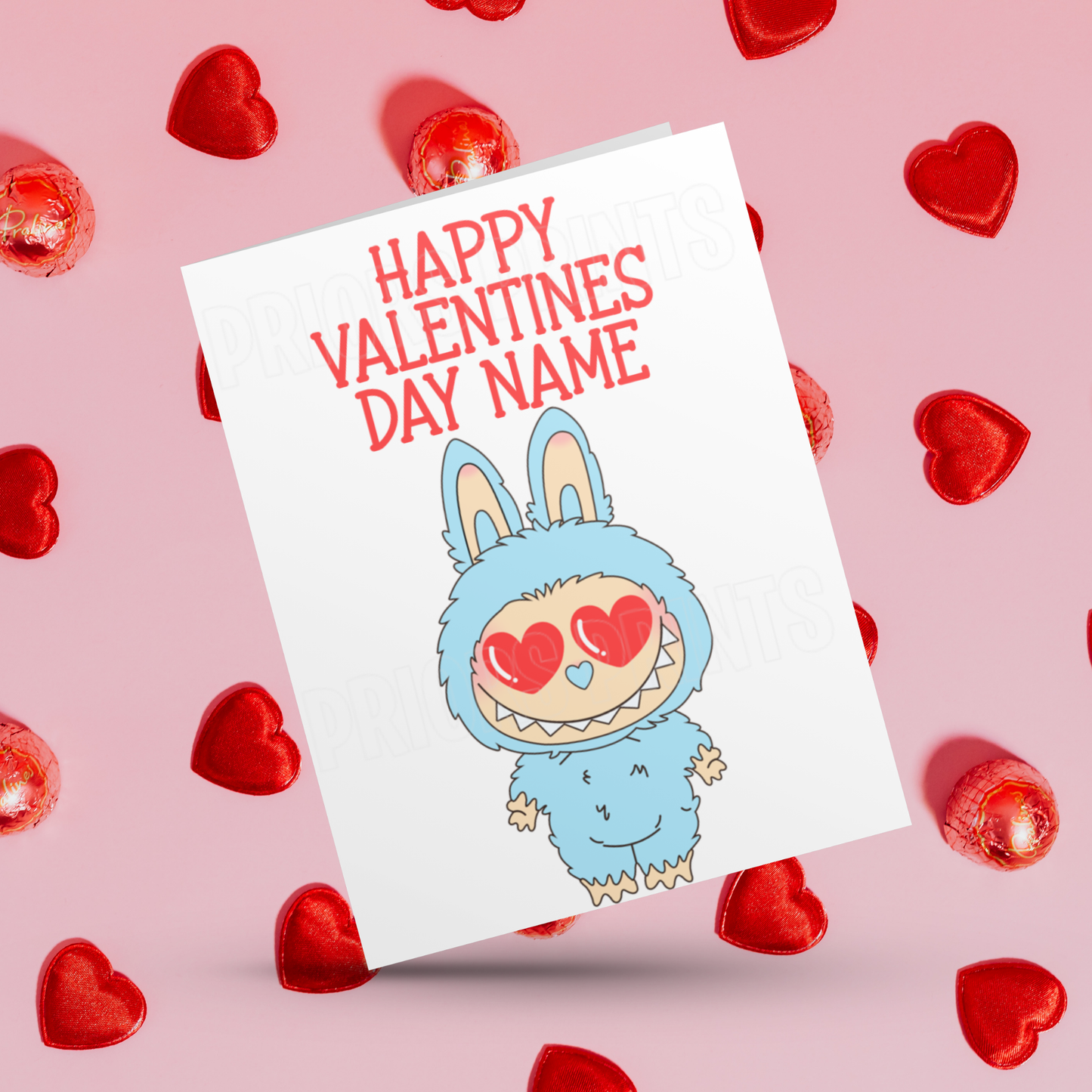 Personalised Labubu Valentines Day Card
