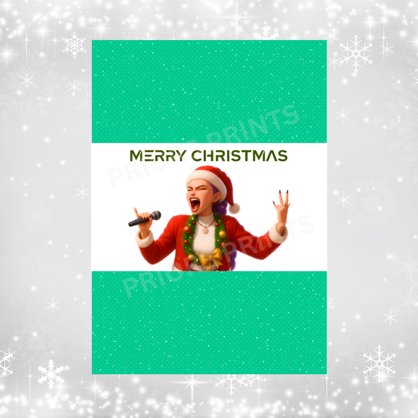 K Pop Demon Hunter Christmas Chocolate Bar Wrapper