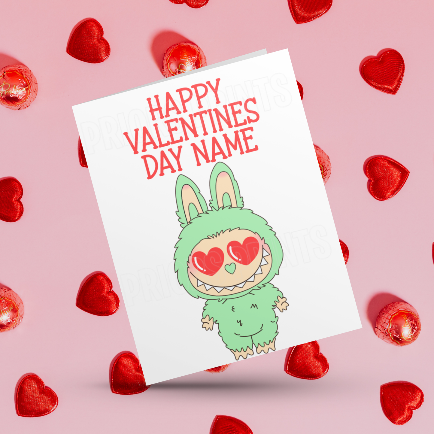 Personalised Labubu Valentines Day Card