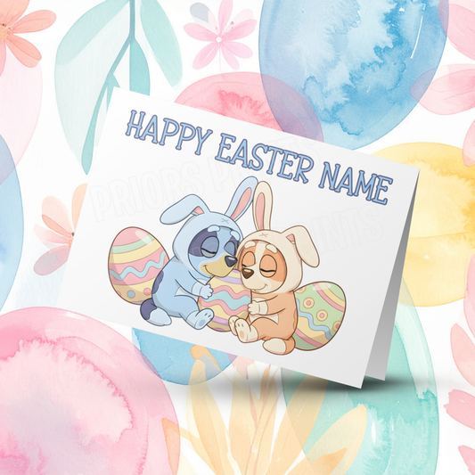 Bluey Personalised Easter Card