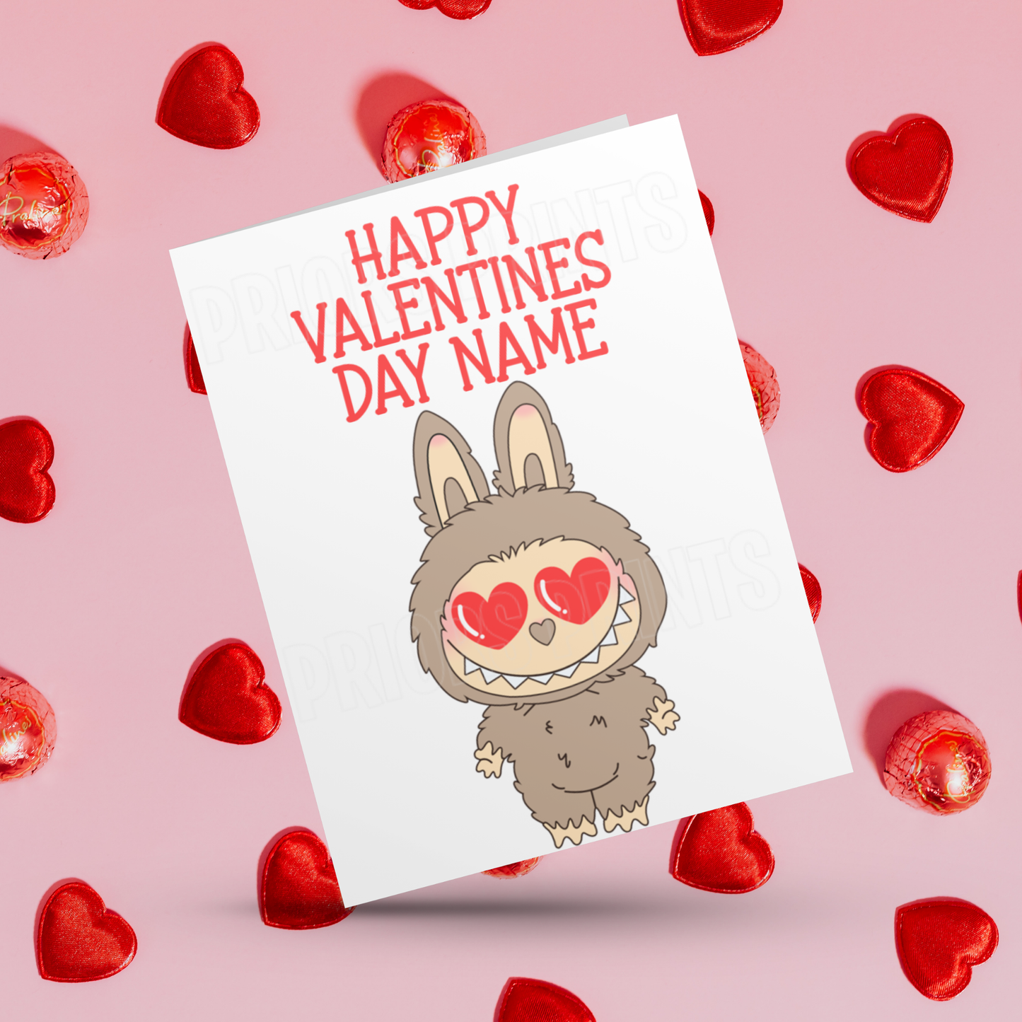 Personalised Labubu Valentines Day Card