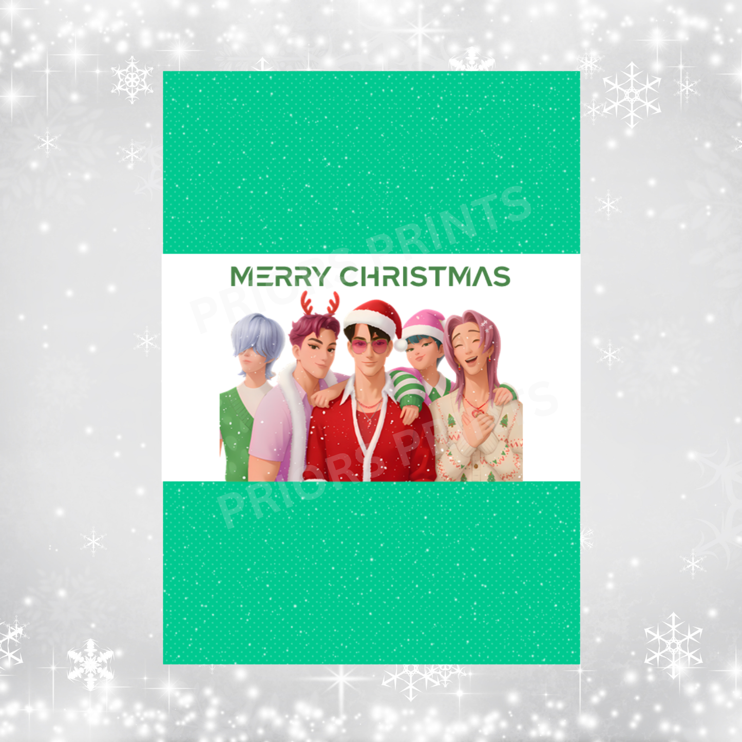 K Pop Demon Hunter Christmas Chocolate Bar Wrapper
