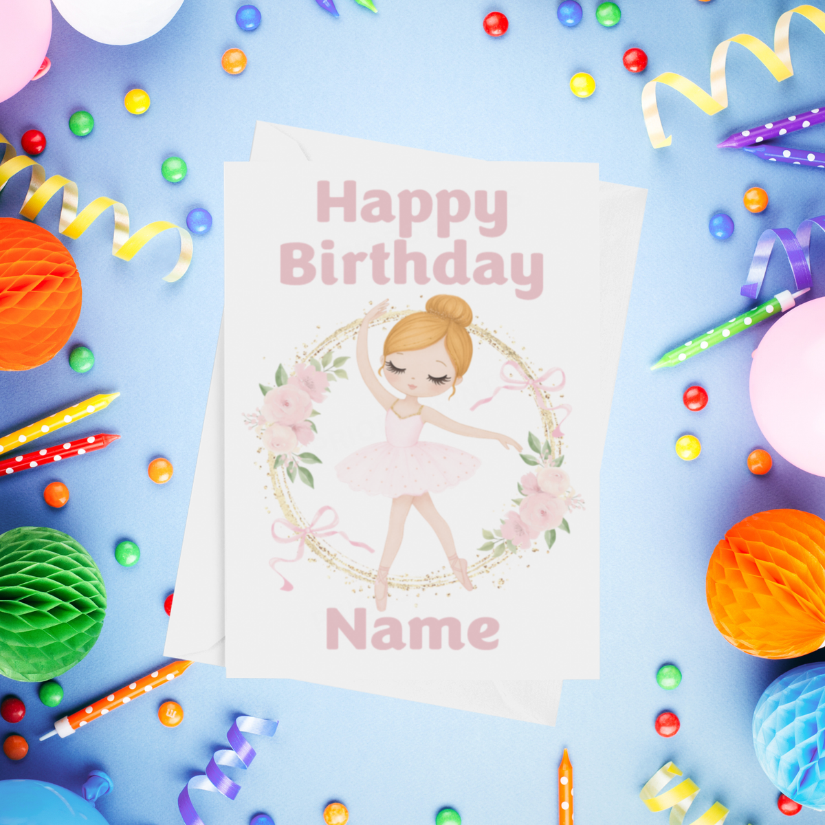 Ballerina Personalised Birthday Card