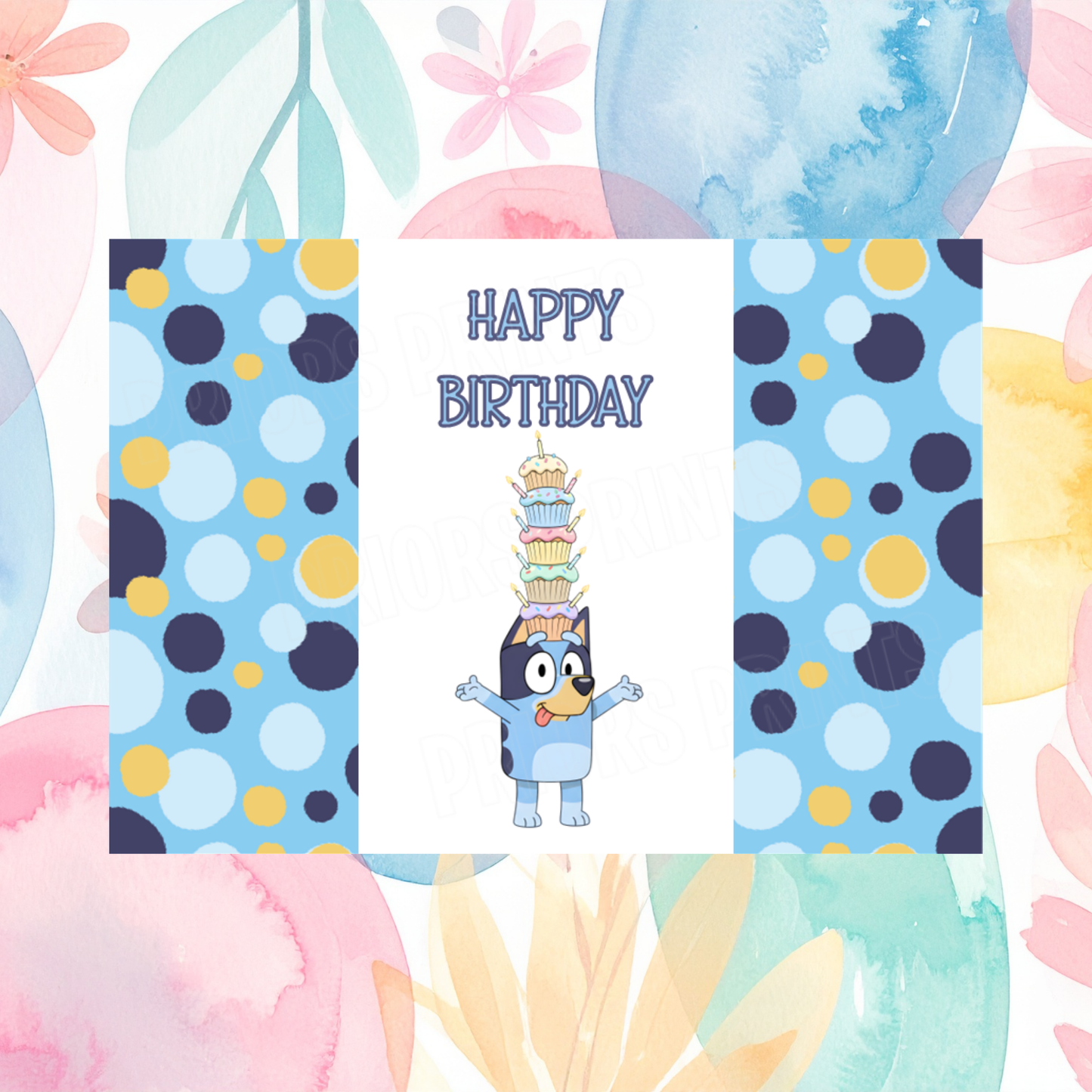 Bluey Birthday Chocolate Bar Wrapper