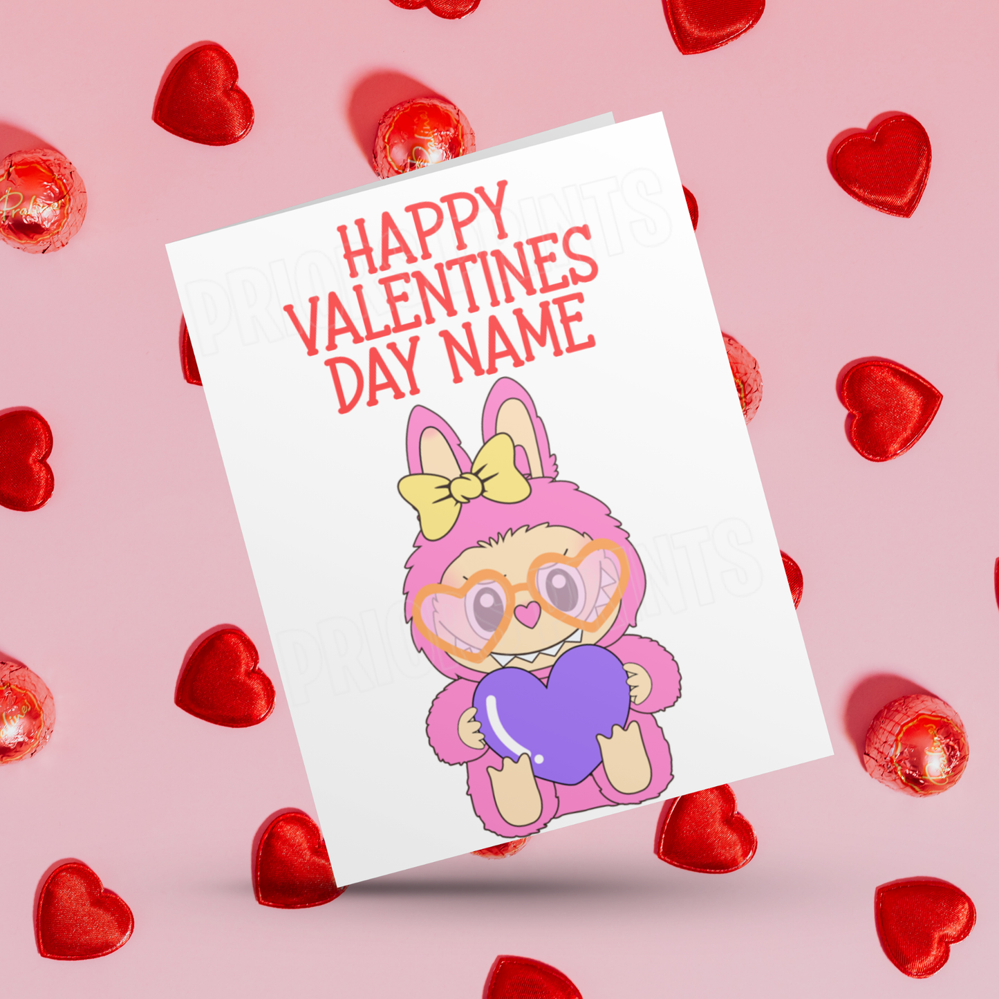 Personalised Labubu Valentines Day Card