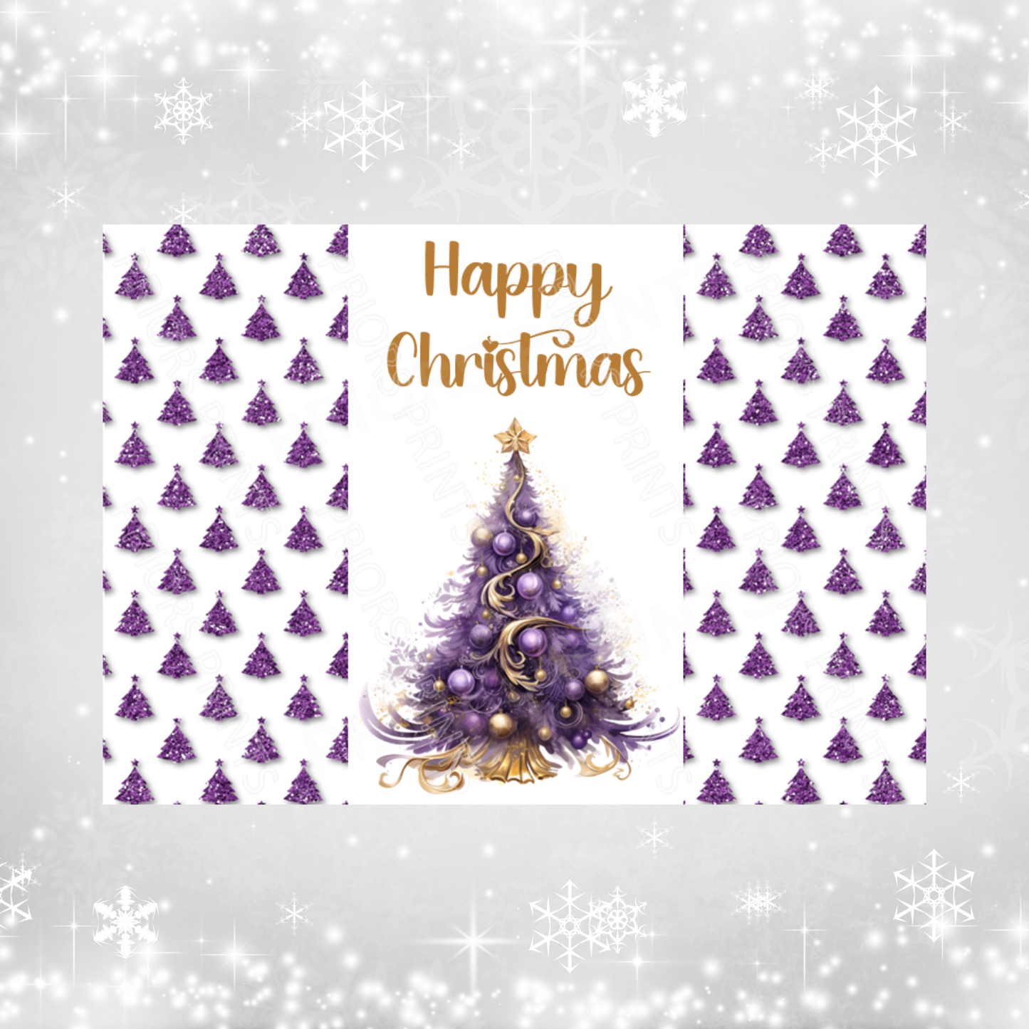 Purple Christmas Chocolate Bar Wrapper