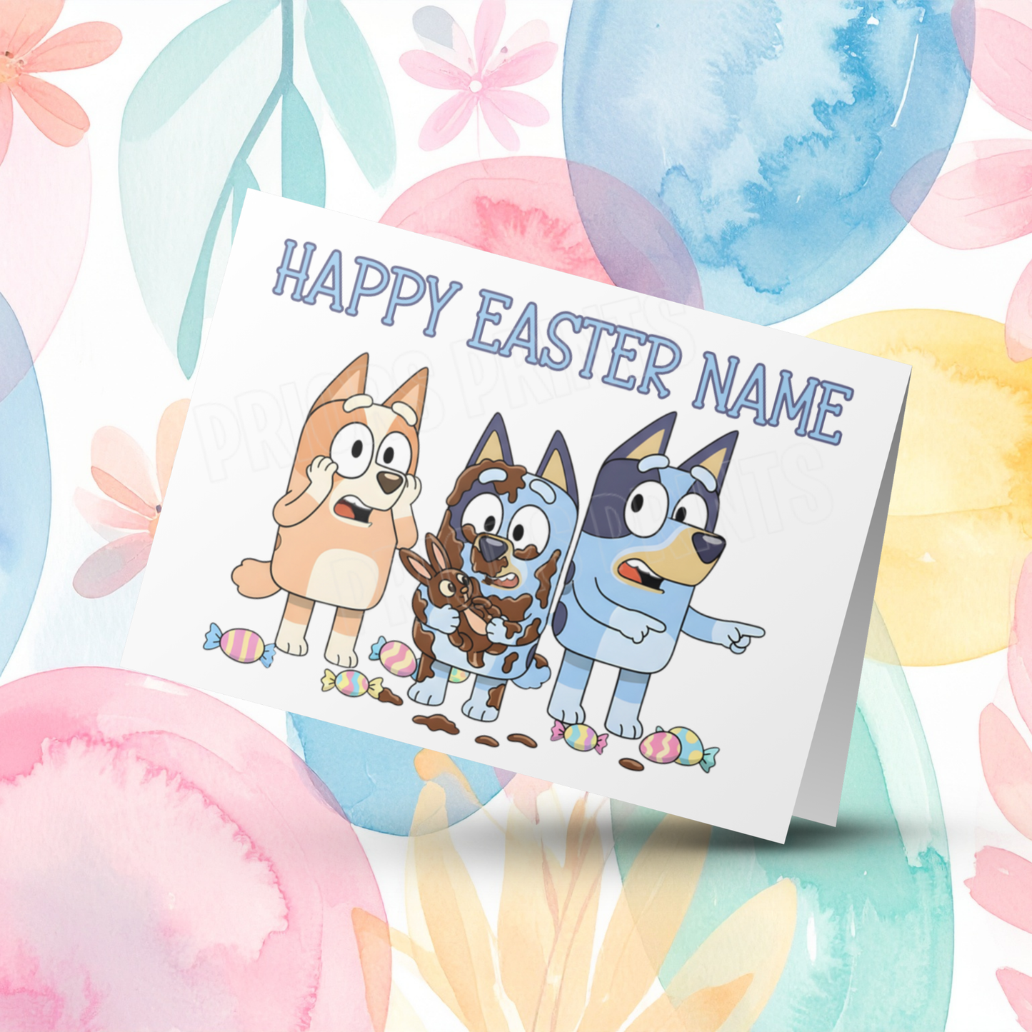 Bluey Personalised Easter Card