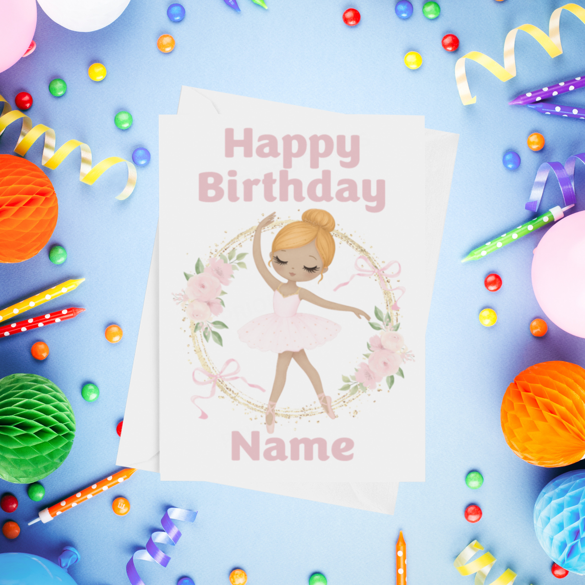 Ballerina Personalised Birthday Card