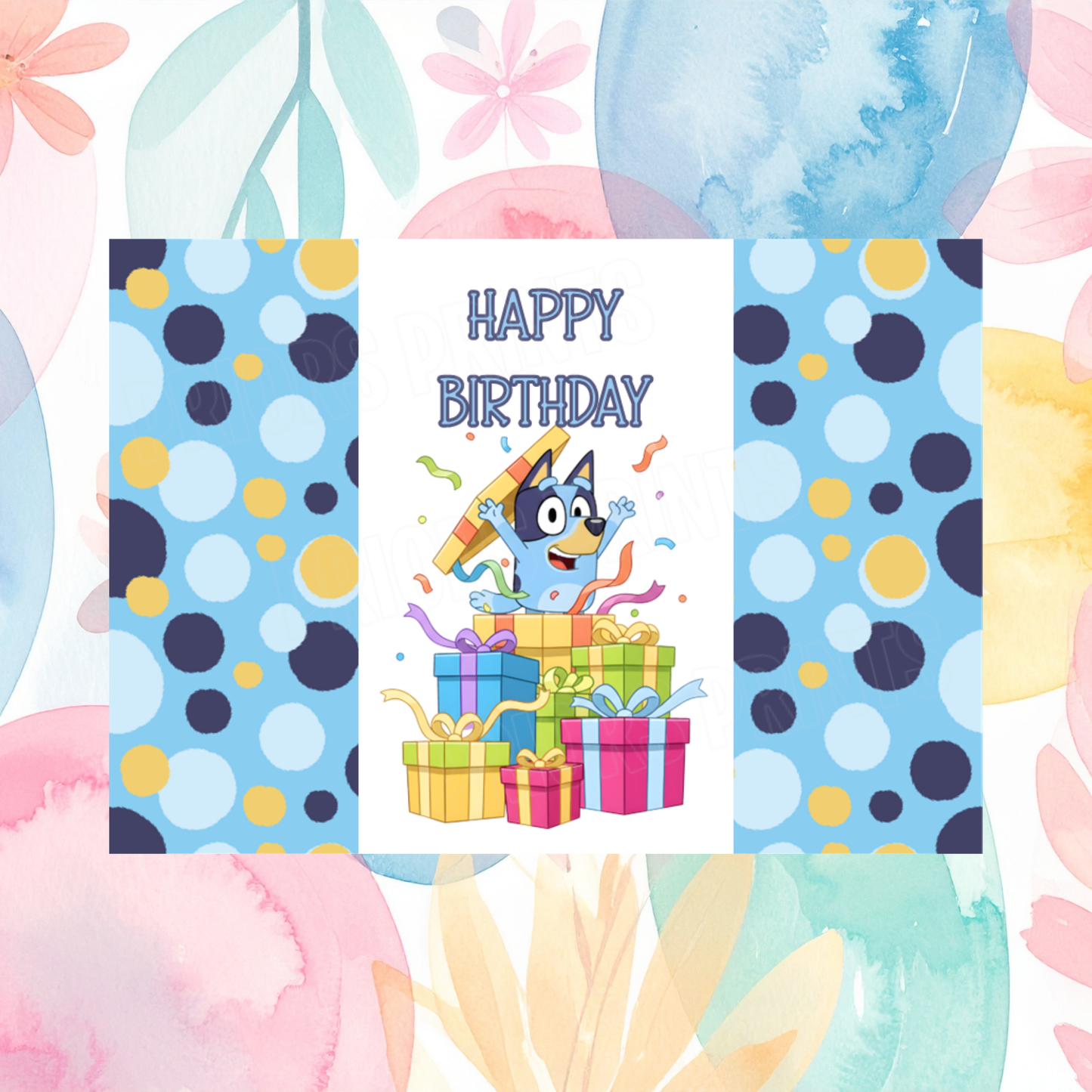 Bluey Birthday Chocolate Bar Wrapper