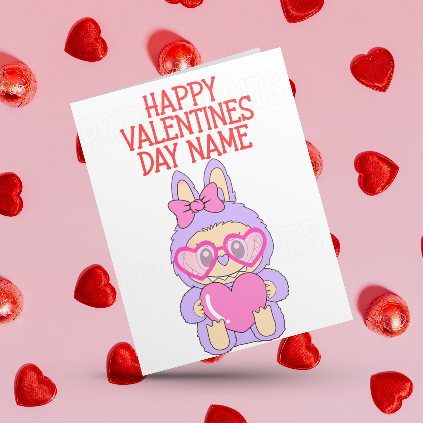 Personalised Labubu Valentines Day Card