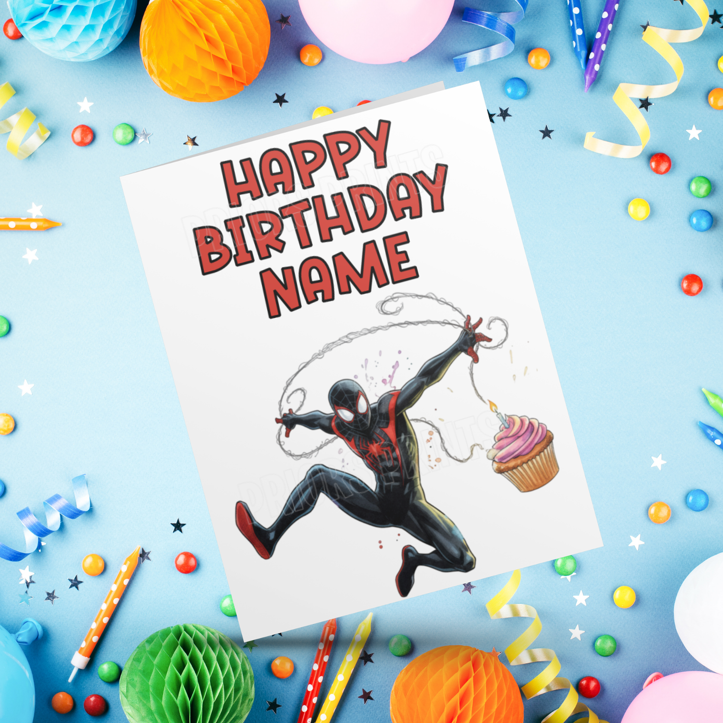 Personalised Miles Morales Birthday Card I Marvel I Superhero